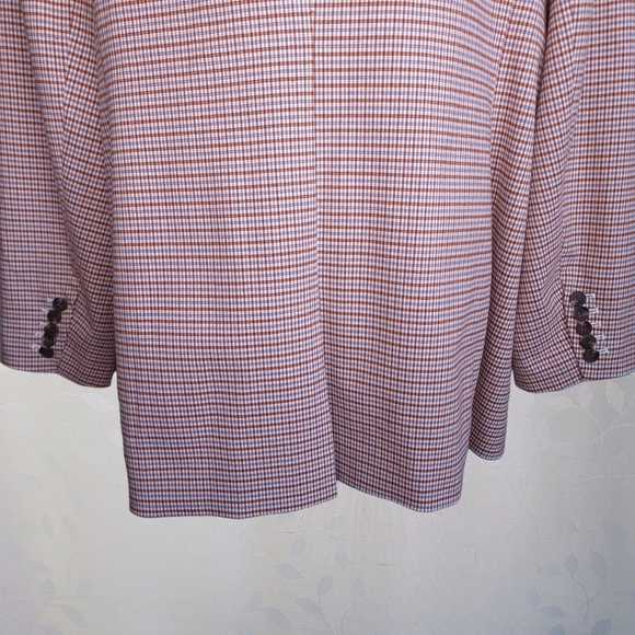 1. State Plaid Blazer Retro Twee Pattern Double Breasted Jacket Orange 22 W - Picture 11 of 13